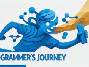 I need a poster designed for the Programmer's Journey course, specifically for teenagers aged 10-15, in a fun and engaging style..jpg